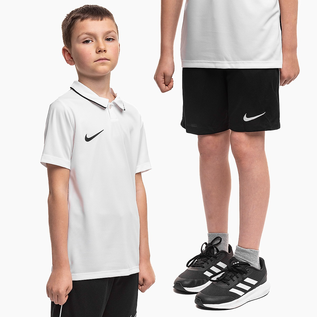 Nike Dětský sportovní set Dri Fit Park 26 Polo HM7145 100/HM7164 010