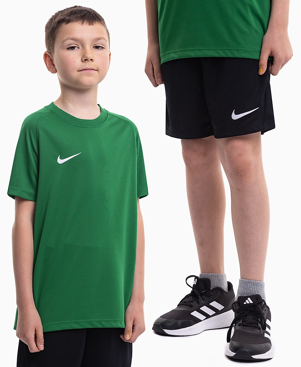Nike Dětský sportovní set tričko kraťasy Dri Fit Park VIII HV8182 302/BV6865 010