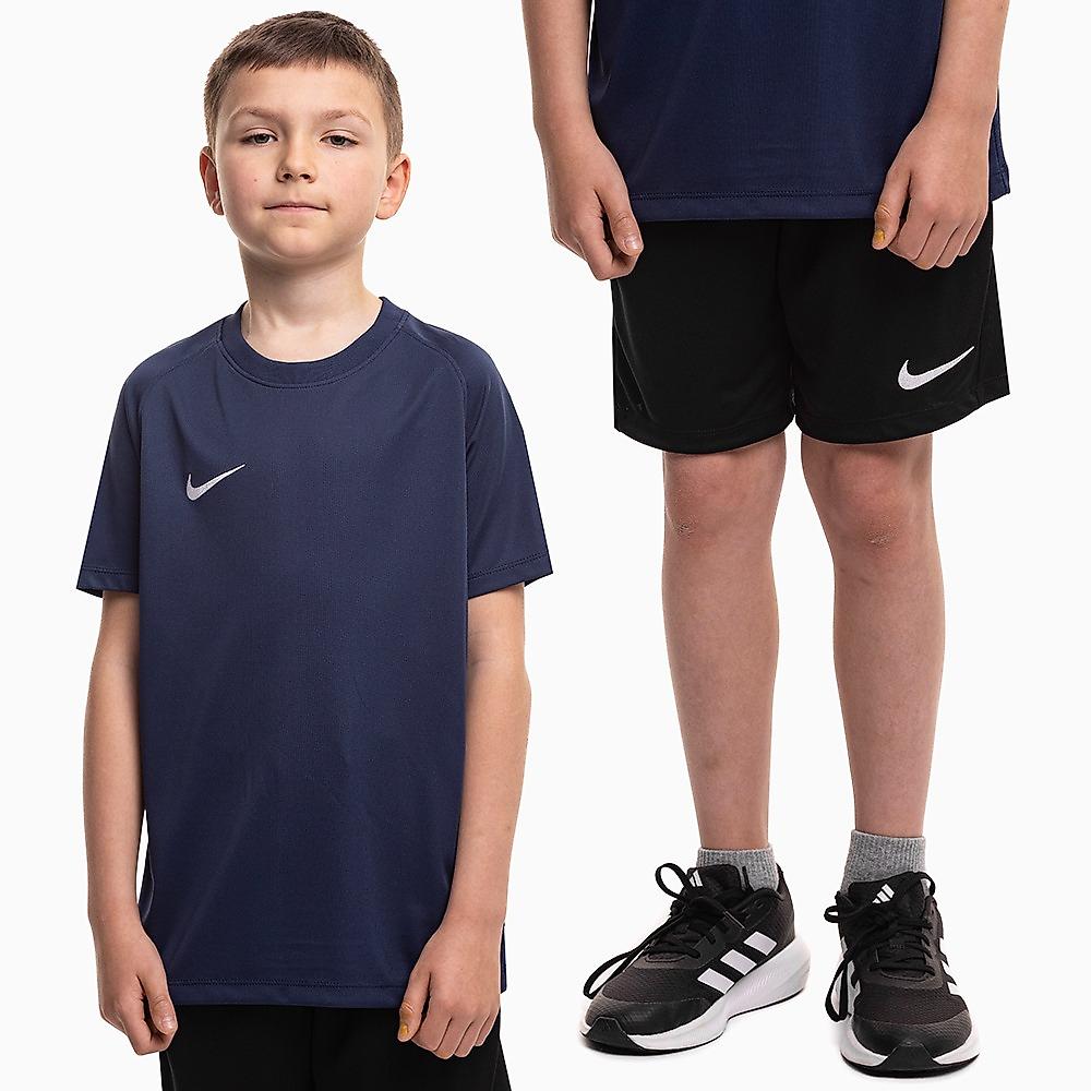 Nike Dětský sportovní set tričko kraťasy Dri Fit Park VIII HV8182 410/BV6865 010