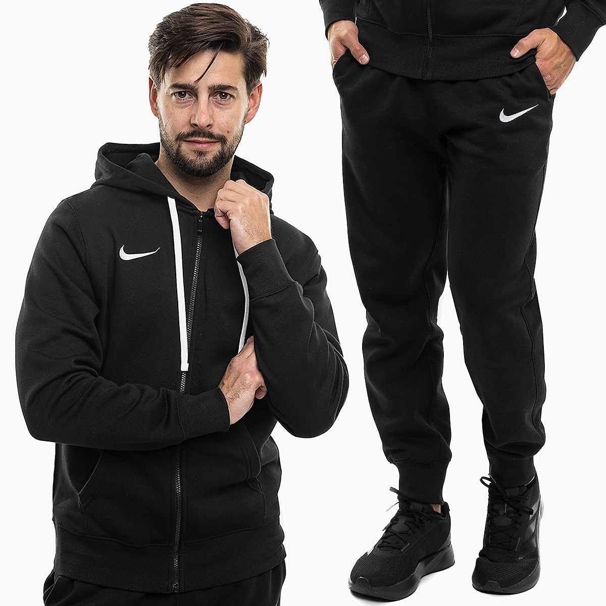 Nike Pánská tepláková souprava Park 26 Fleece Full-Zip Hoodie IB1228 010/IB1248 010
