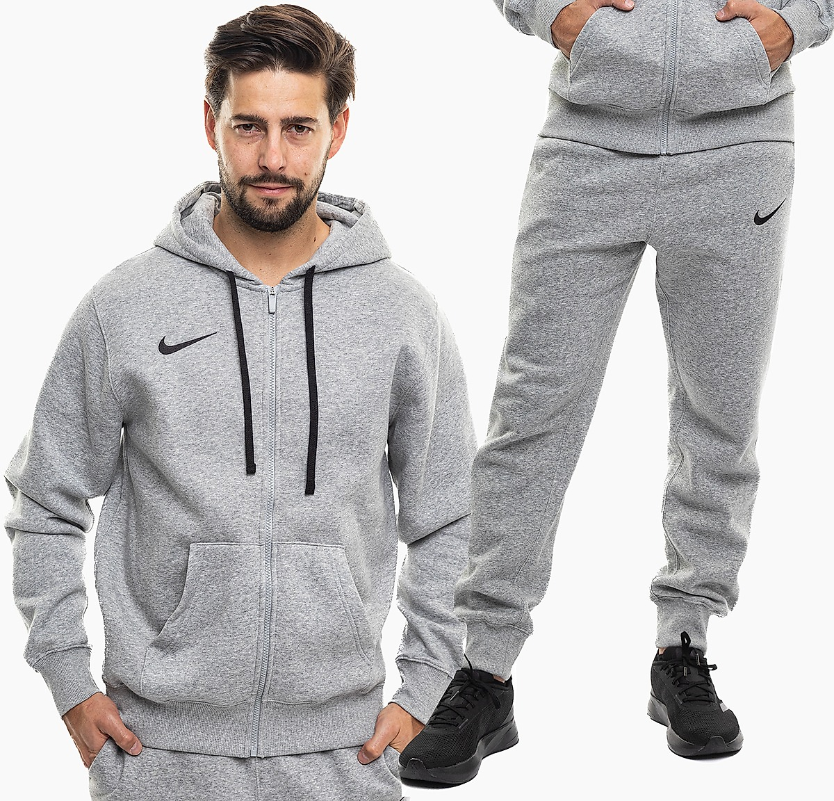 Nike Pánská tepláková souprava Park 26 Fleece Full-Zip Hoodie IB1228 063/IB1248 063