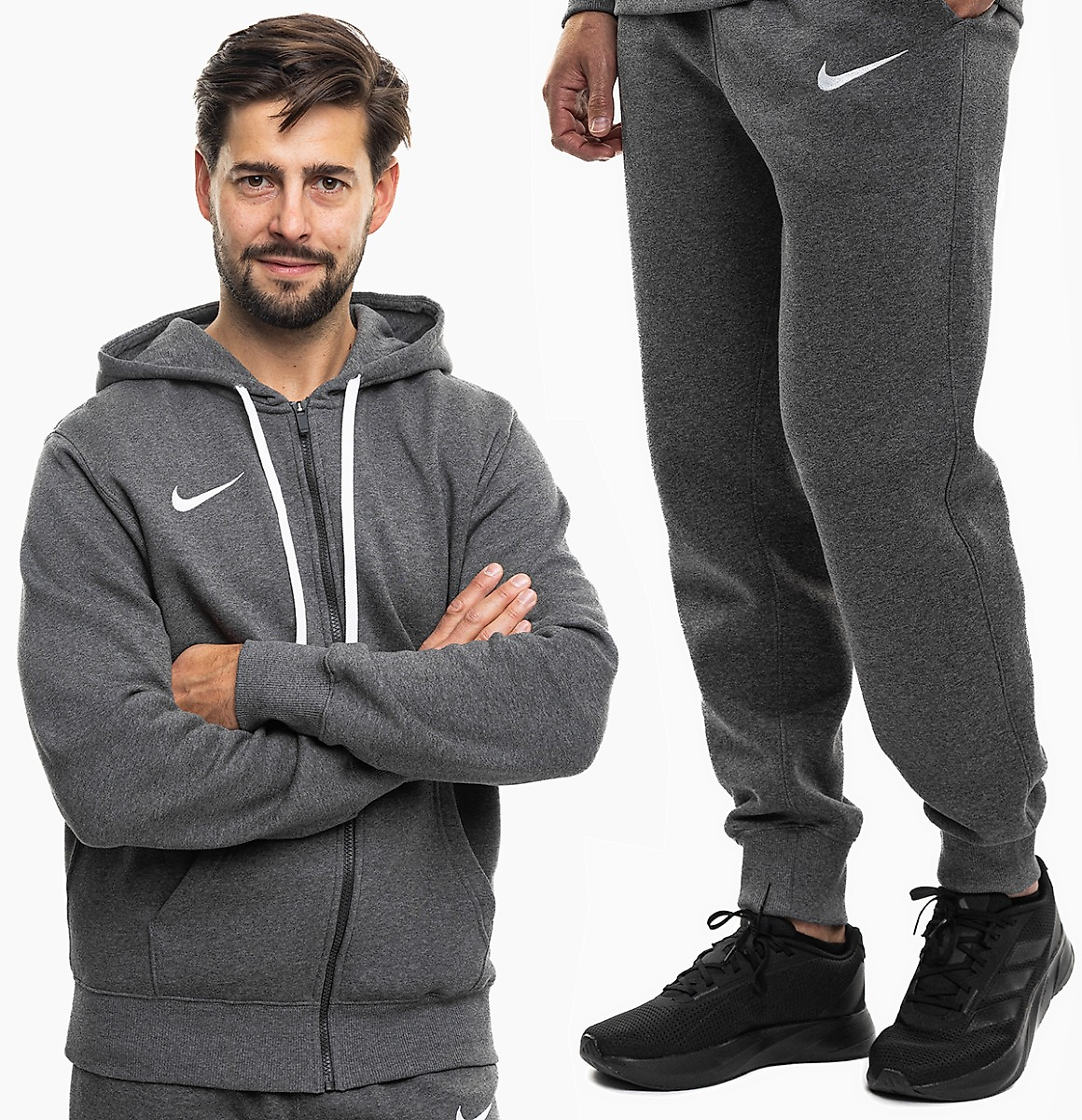 Nike Pánská tepláková souprava Park 26 Fleece Full-Zip Hoodie IB1228 071/IB1248 071
