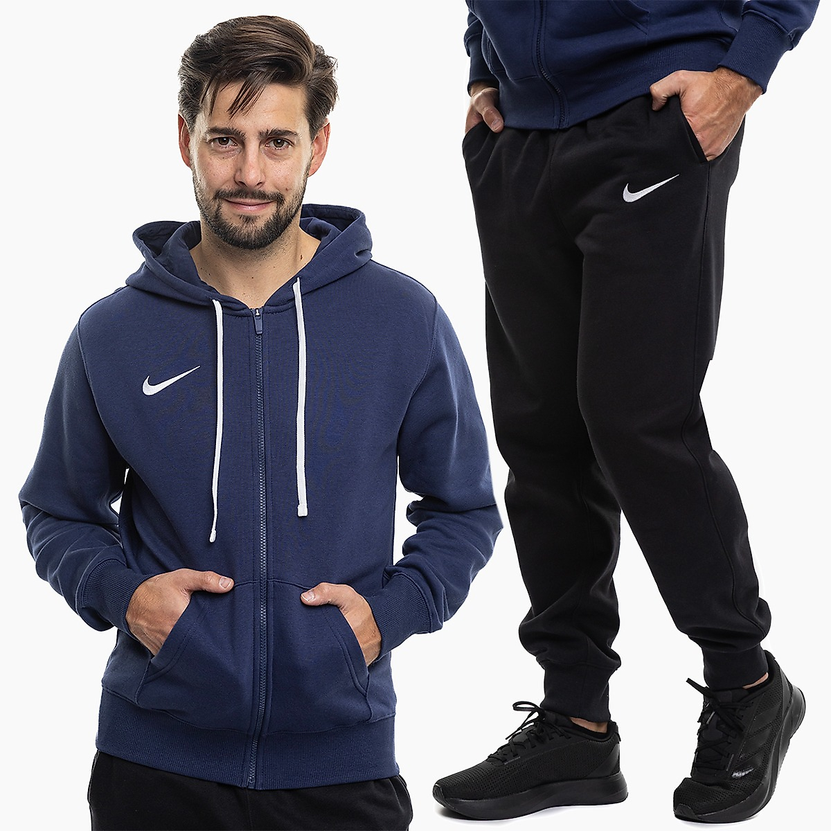 Nike Pánská tepláková souprava Park 26 Fleece Full-Zip Hoodie IB1228 410/IB1248 010