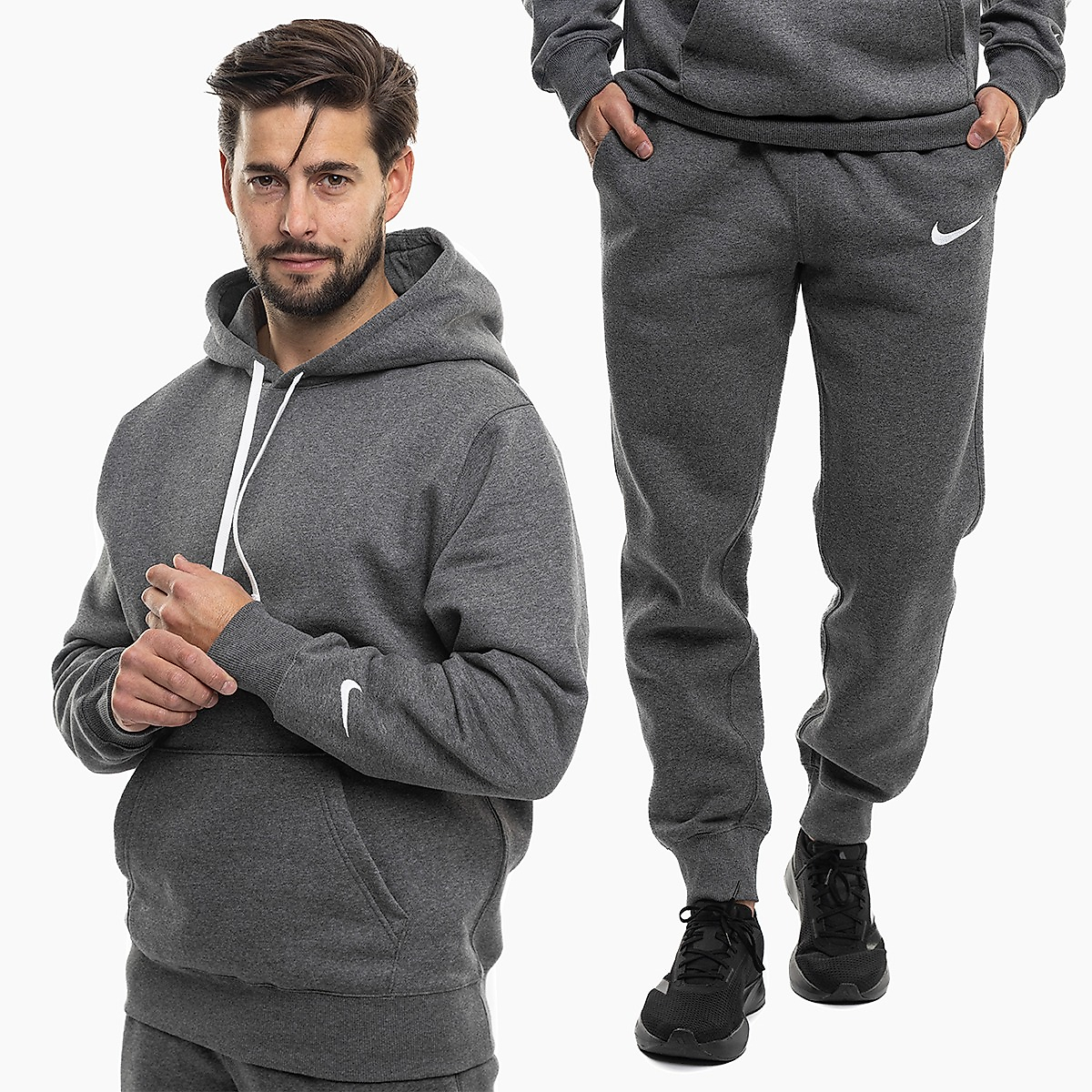 Nike Pánská tepláková souprava Park 26 Fleece Pull Over Hooded IO9035 071/IB1248 071