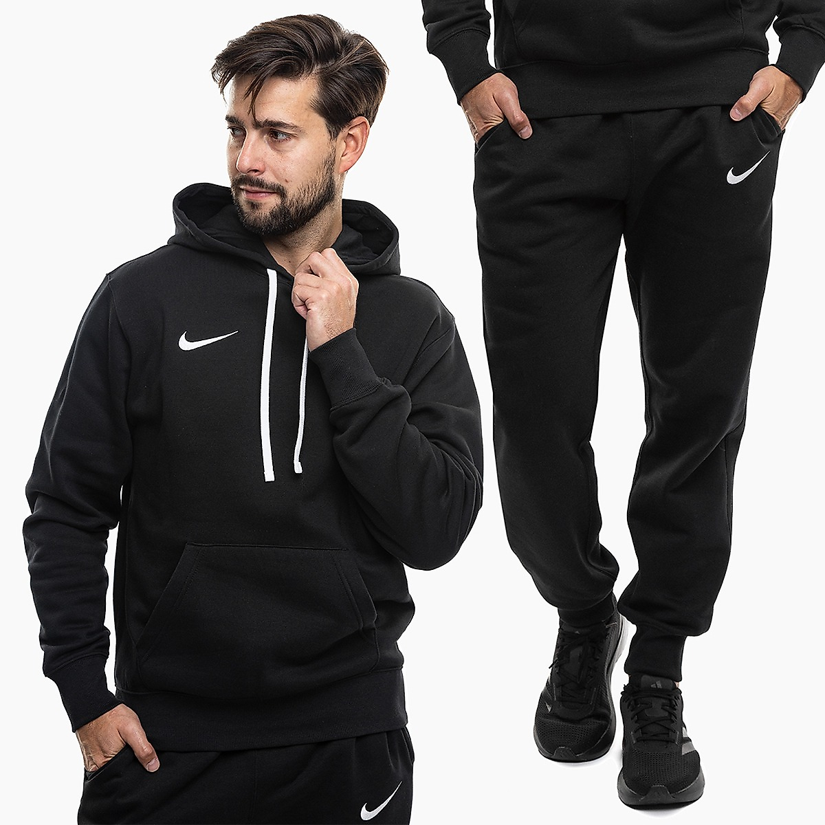 Nike Pánská tepláková souprava Park 26 Fleece Pull Over Hoodie IB1222 010/IB1248 010