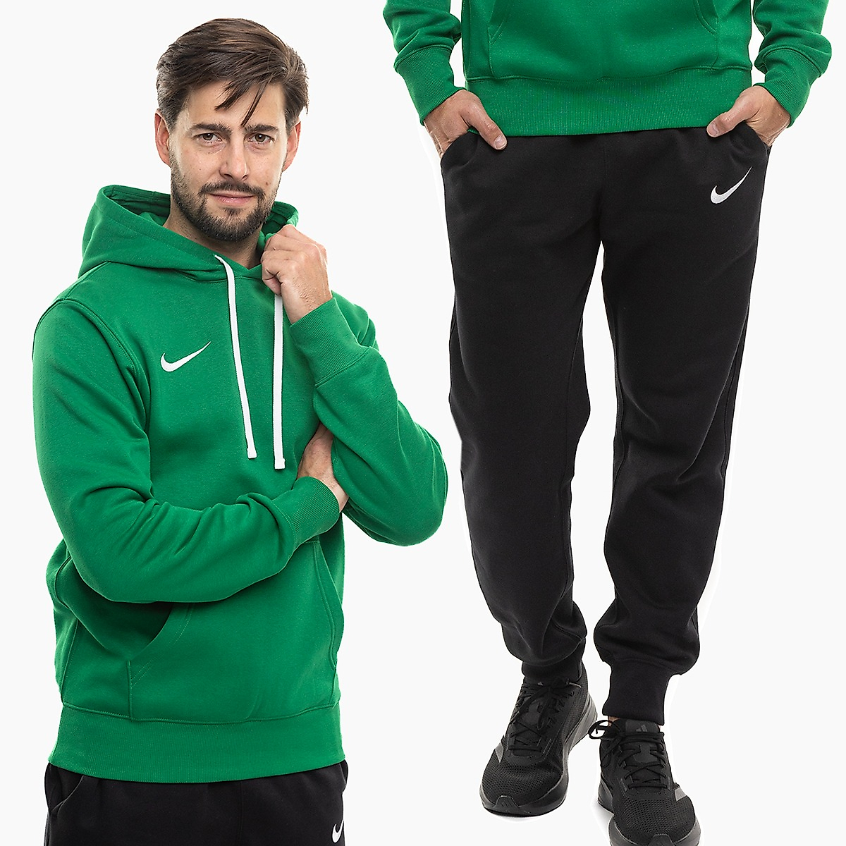 Nike Pánská tepláková souprava Park 26 Fleece Pull Over Hoodie IB1222 302/IB1248 010