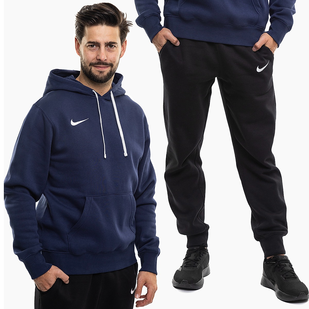 Nike Pánská tepláková souprava Park 26 Fleece Pull Over Hoodie IB1222 410/IB1248 010