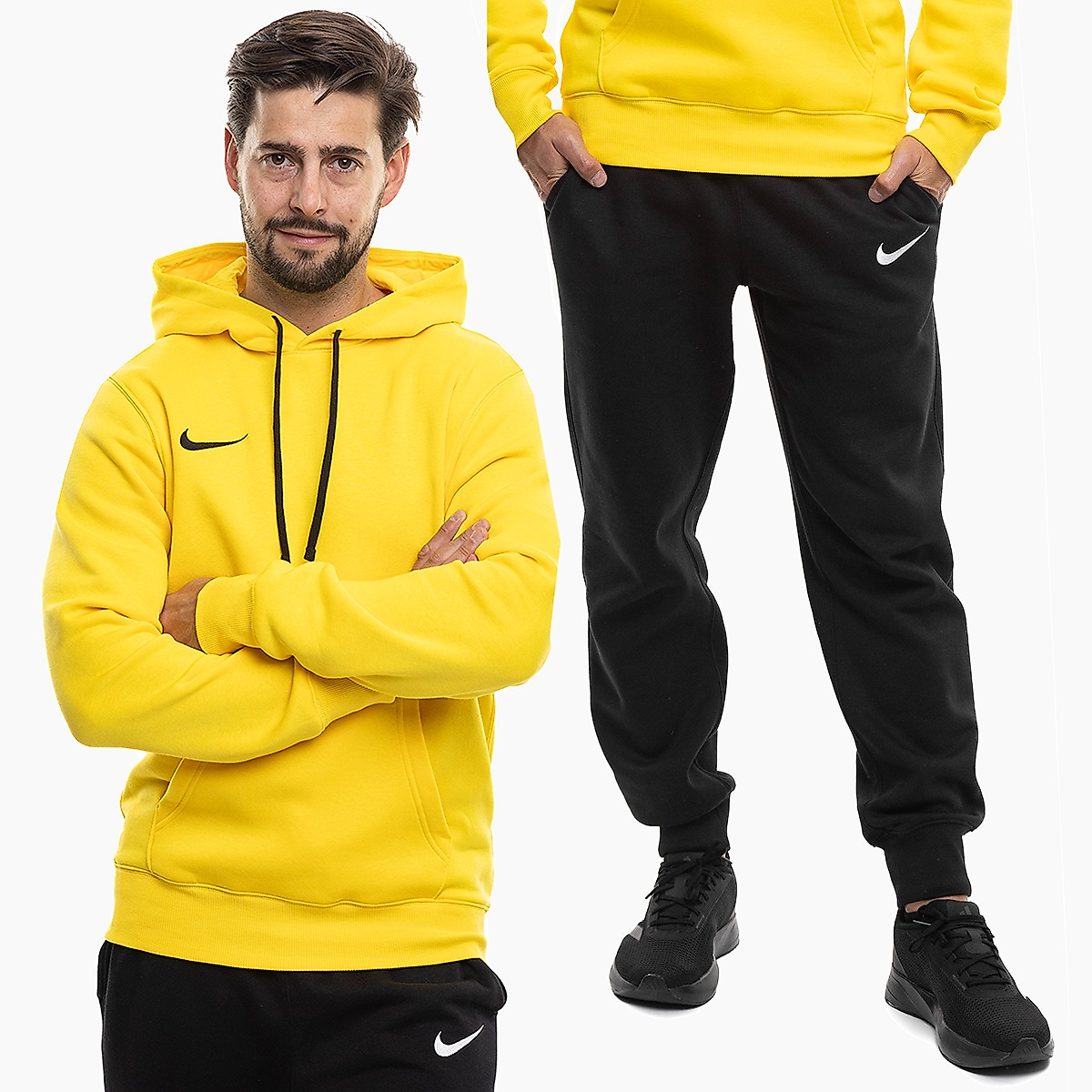 Nike Pánská tepláková souprava Park 26 Fleece Pull Over Hoodie IB1222 719/IB1248 010