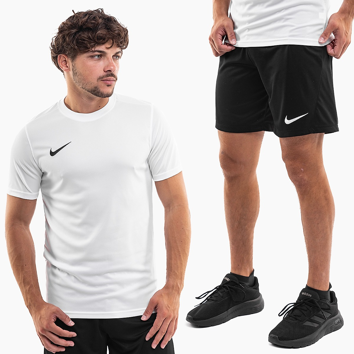 Nike Pánský sportovní set Tričko Šortky Dry Park VII JSY SS BV6708 100/BV6855 010