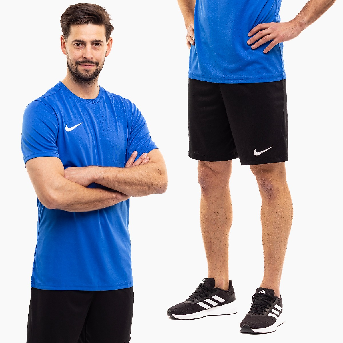 Nike Pánský sportovní set Tričko Šortky Dry Park VII JSY SS BV6708 463/BV6855 010