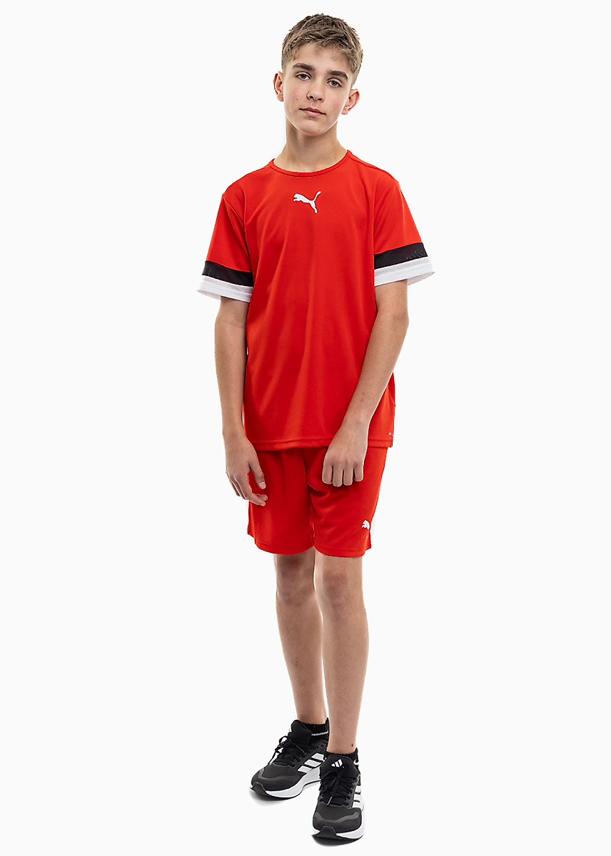PUMA Dětský Sportovní Set Tričko Šortky teamRISE Jersey Jr 704938 01/704943 01