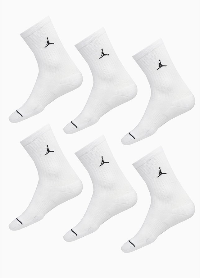 Nike Ponožky Jordan Everyday Cushioned Crew Socks 6-Pack HV6228 100 Nike Ponožky Jordan Everyday Cushioned Crew Socks 6-Pack HV6228 100