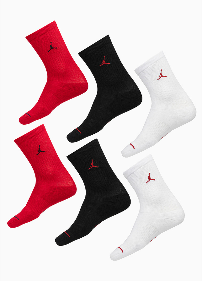 Nike Ponožky Jordan Everyday Cushioned Crew Socks 6-Pack HV6228 900 Nike Ponožky Jordan Everyday Cushioned Crew Socks 6-Pack HV6228 900